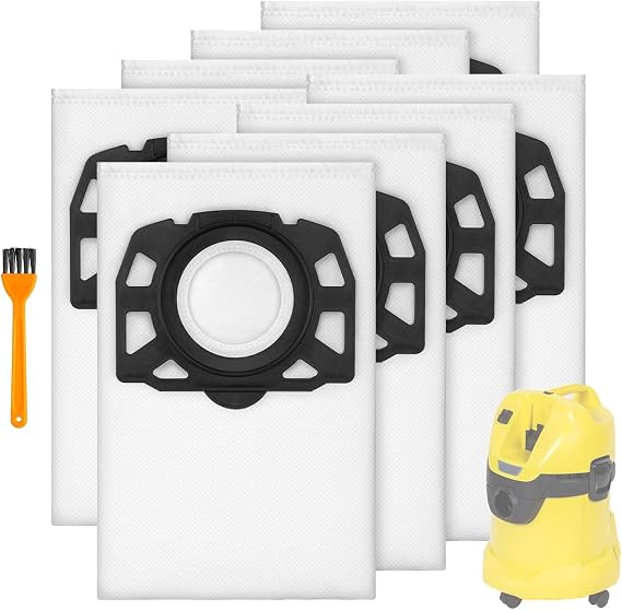 Vacuum Bag Compatible with Karcher WD 2 Bags 8 Pack, YTUGIL Vacuum Bags Compatible with Karcher Hoover Bag,WD 1, 3, KWD 1, 2, 3, WD 3.200, SE 4, SE 4001, SE 4002, MV 2, MV 3