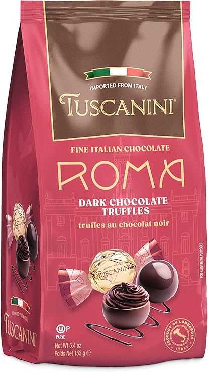 Tuscanini Fine Italian Dark Chocolate Truffles, Roma, 153g | Gourmet Italian | Dairy Free | Premium Gift | Perfect for Holidays & Celebrations