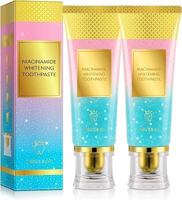 Niacinamide Whitening Toothpaste 200g - Niacinamides Toothpaste Stain Removal, Gentle on Sensitive Teeth & Gums, Fluoride-Free, Natural Enzymes, Dentist-Developed for Coffee & Tea Lovers