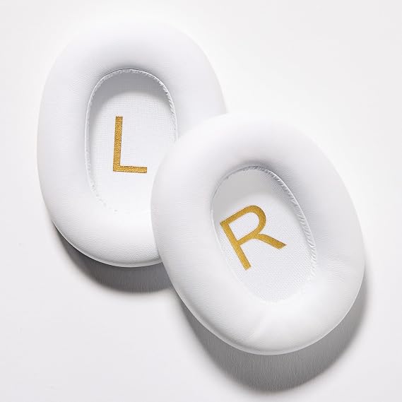 BlueAnt Pump X Replacement Ear Pads, Everyday Over-Ear Earpads for Pump X Headphones, Replacement Pair, White/Gold