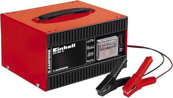 Einhell Akü Şarj Cihazı CC-BC 5 (Dahili ampermetre, çelik kasa, aşırı yük ve ters bağlantı koruması, izoleli kelepçeler) - 1056121