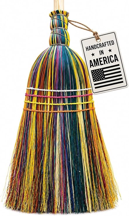 The Homestead Farmhouse Broom - Handmade in the Arkansas Delta This All Natural Broomcorn Broom is Well Suited for Your Farmhouse, Lobby or barn. Can be Used Both Indoors and Outside.