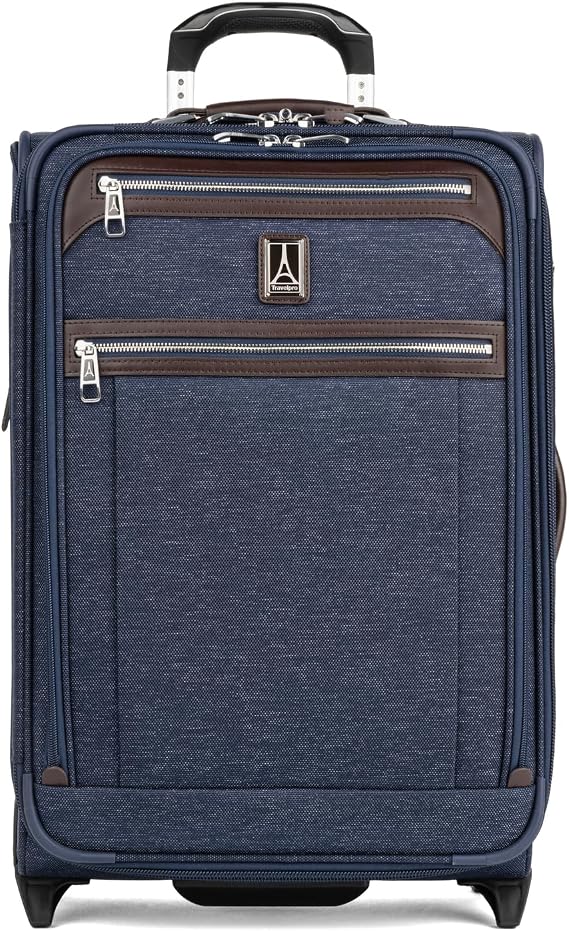 Travelpro Platinum Elite Carry-On Luggage Upright, Navy, 22-Inch