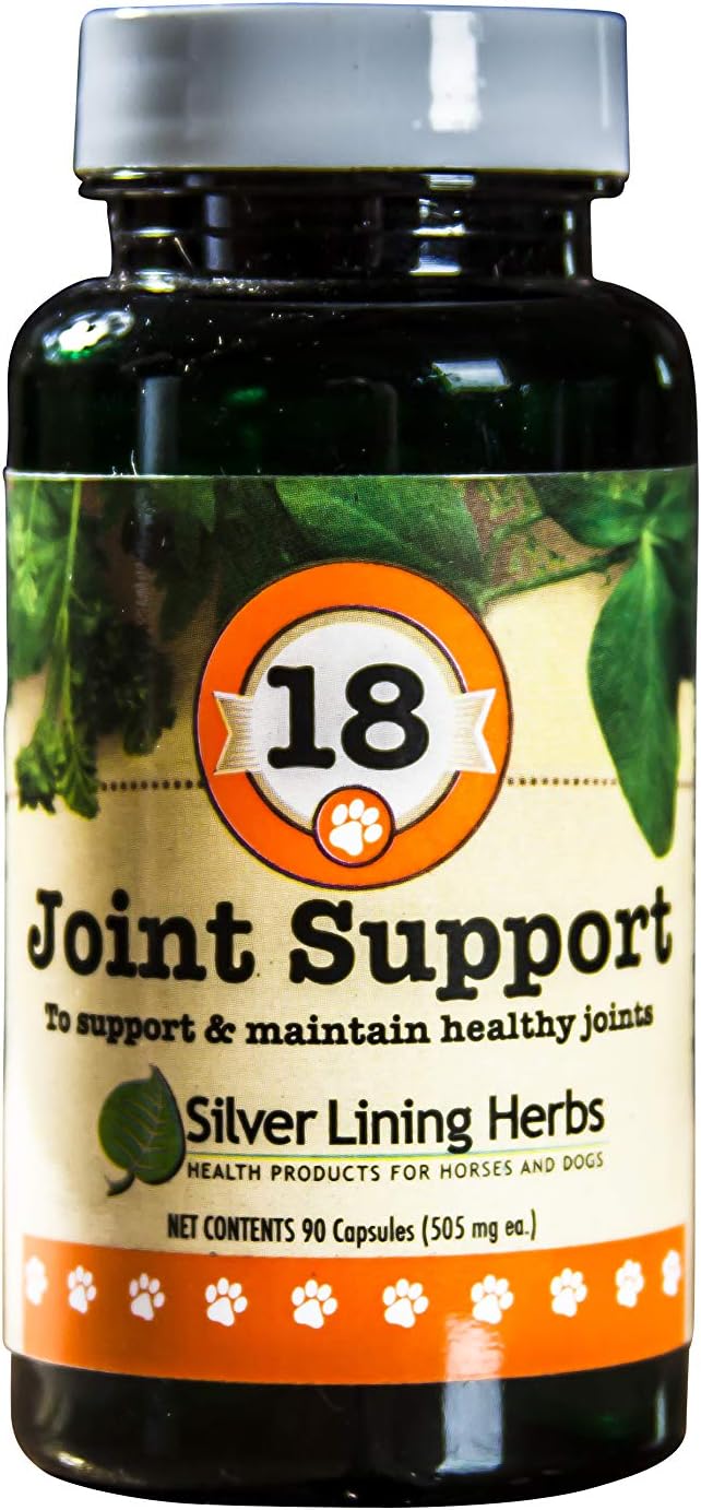 Silver Lining Herbs 18 Canine Joint Support - Natural Joint Support for Dogs- Helps Keep Your Dogs Joints Functioning Properly - Herbal Canine Supplement - 90 Capsules
