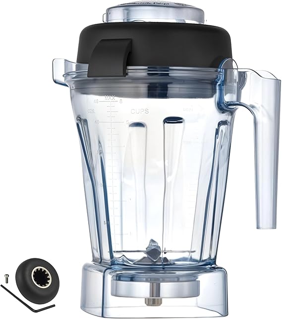 48oz Replacement Container Compatible with VM Classic Explorian Pro | Fits full-size blenders including E310 E320 5200 7500 Pro 750 VM0101. BPA-free durable pitcher jar cup.