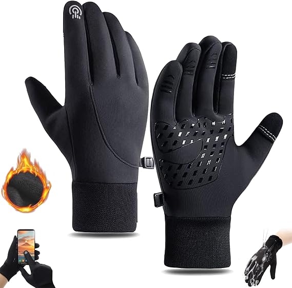 Thermal Gloves Anti Slip Touch Screen Gloves,Winter Waterproof Ladies Gloves,Mens Driving Gloves,warm Winter Gloves,Outdoor Sports Gloves,Anti-slip Screen Touch Gloves,Touchscreen Thermal Winter Glove