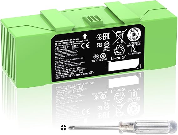 ABL-F 75Wh Battery for iRobot Roomba i7 i7+ j7 j7+ 7158 7150 7550 7558 i3 i3+ 3150 i4 i4+ 4150 i8 and e5 e6 e5150 e6198 Replacement Battery for Roomba i & e & j Series 5200mAh