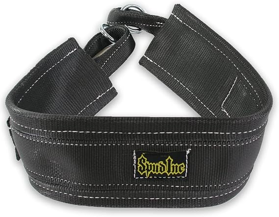 Spud Black Belt Squat Large Belt for Weight Lifting Strength Training and Power Lifting by Spud, Inc.