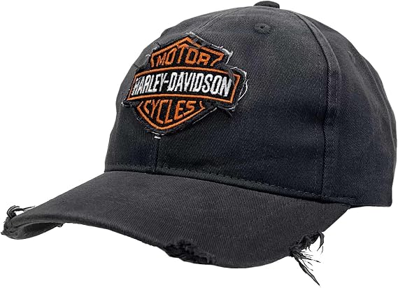 Harley-Davidson Men's Distressed Bar & Shield Adjustable Baseball Cap, Washed Gray