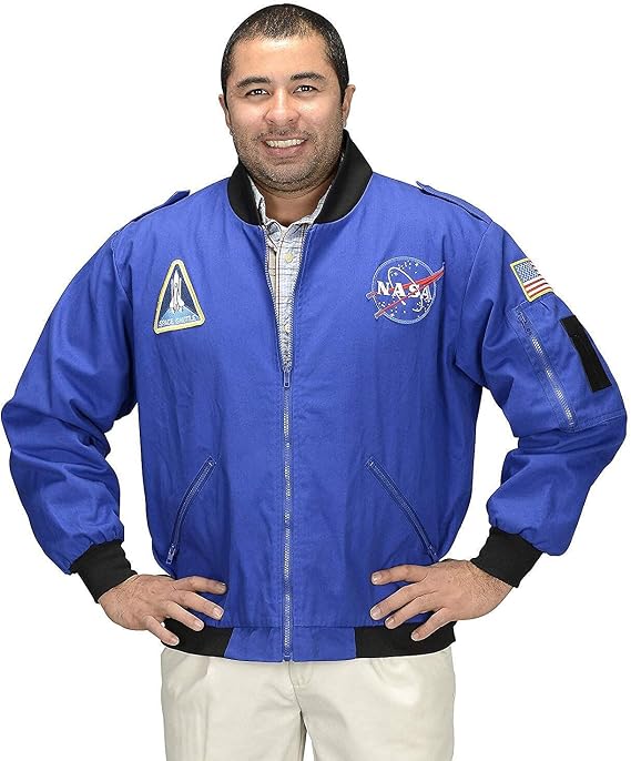 Aeromax Adult NASA Astronaut Flight Jacket, Small, Blue