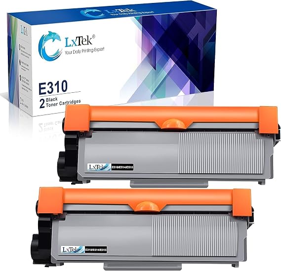 LxTek Compatible Toner Cartridge Replacement for Dell E310 E310dw E514 | E515 P7RMX PVTHG 593-BBKD Compatible with Dell Wireless Monochrome E310dw E515dw E514dw E515dn Printer (2 Black, High Yield)