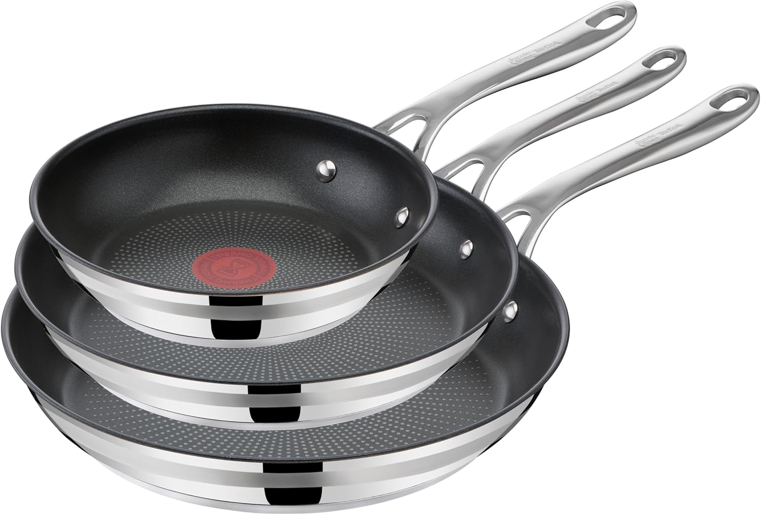 Tefal Jamie Oliver Cook Smart Pfannenset 20/24/28cm Pfanne Induktion sichere Titanium 2x Antihaftversiegelung AntihaftpfanneThermo-Signal für alle Herdarten geeignet ergonomischer Griff E310S3