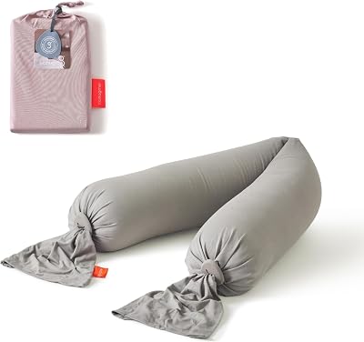 bbhugme Adjustable Pregnancy Pillow with Stone Cover & Extra Dusty Pink Cover - Full Body Support for Pregnant Women