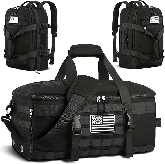 ETRONIK Gym Bag Mens Women, Large Tactical Duffle Bag with Shoe Compartment