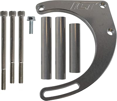 ICT Billet BBC Alternator Bracket Adjustable Electric Water Pump Low Mount Big Block Chevy Long Kit 551449