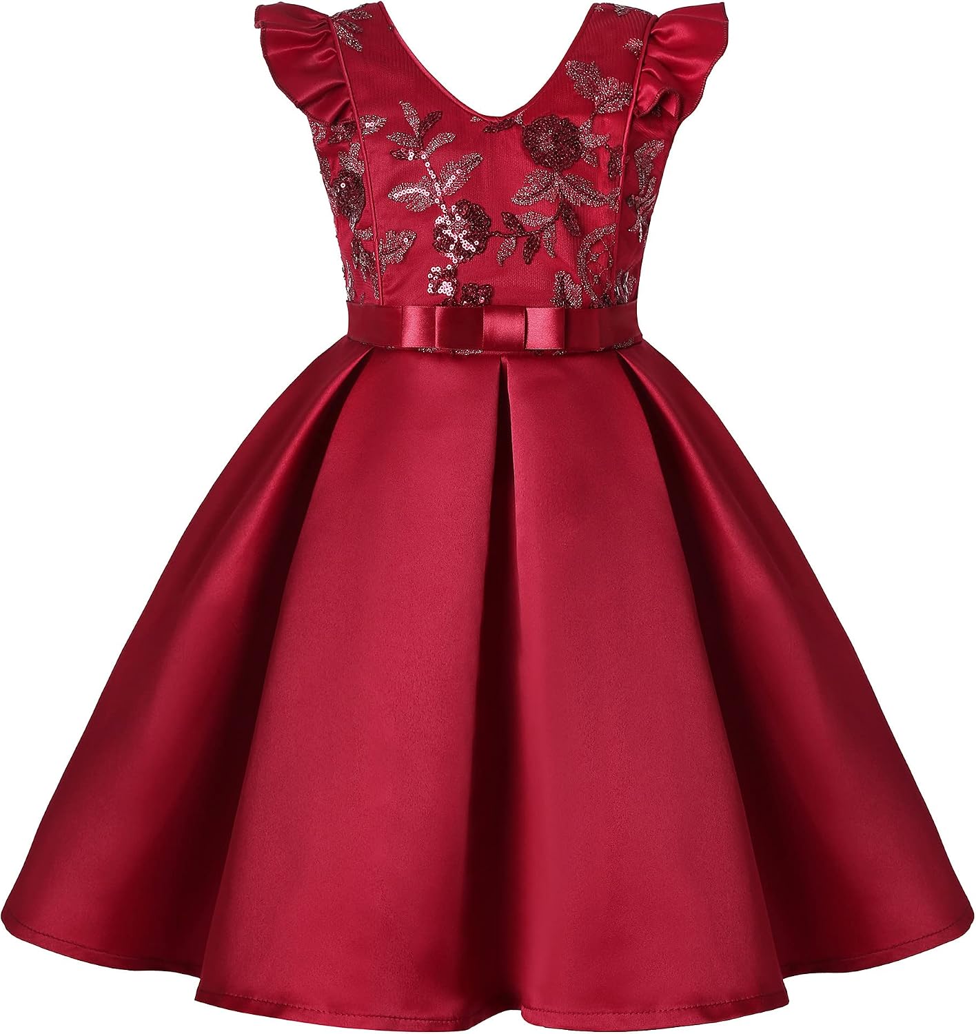 NSSMWTTC 2-9T Flower Girls Pageant Dress Toddler Sequins Embroidery Party Dress