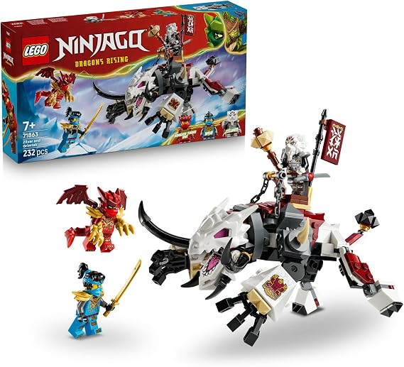 LEGO NINJAGO Zilvar ve Ejderha Canavar Grimtak 71863 | 7 Yaş ve Üzeri Çocuklar için Zilvar ve Ejderha Formunda Kai Minifigürü İçeren Oyuncak Yapım Seti, Hediye Fikri (232 Parça)