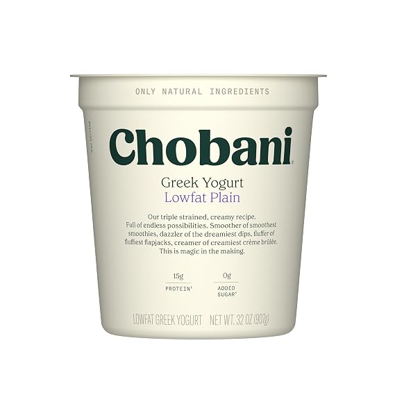 Chobani Low-Fat Plain Greek Yogurt 32oz