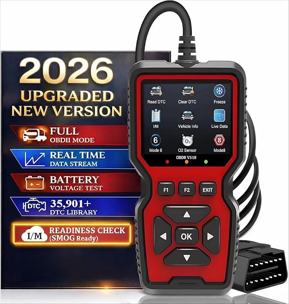 OBD2 Diagnostic Tool for All Vehicles Car Diagnostic Tool with All OBD2 Functions Car Reader for After 2000 All Cars 10 Languages Car Scanner Universal Error Code Reader for Cars