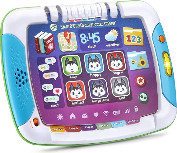 Leapfrog 2-in-1 Touch & Learn Tablet, English | Double-sided tablet offers learning activities on one side and interactive stories on the other. Ages 2+