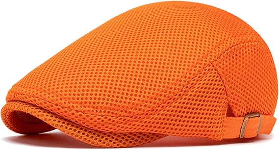 meioro Mens Breathable Mesh Summer Hat Adjustable Flat Cap Newsboy Beret Ivy Cap Irish Cabbie Fishing Hats