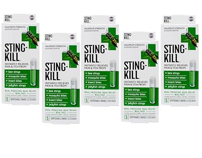 Sting-Kill Disposable Swabs 5 Each Pack of 5