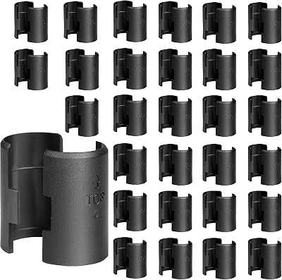 60PCS Wire Shelf Clips, Wire Rack Lock Clip for 1 Post, 30 Pairs of Plastic Shelf Clips for Metal Shelving Sleeves System Replacements, for All Kinds of Shelving, Split Sleeve Lock Metal Shelf