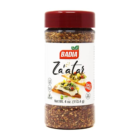 Badia Za'atar Mediterranean Seasoning Zaatar Blend, 4 oz Sesame Seeds