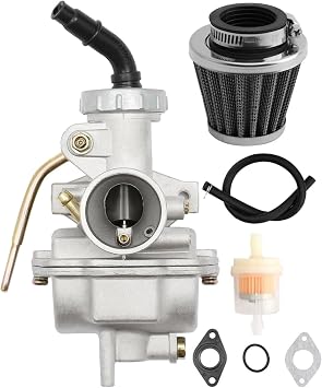 PZ20 Carburetor with Air Filter Gaskets for Kazuma Baja 50cc 70cc 90cc 110cc 125cc TaoTao 110B NST SunL Chinese Quad 4 Stroke ATV 4 Wheeler Go Kart Dirt Bike CRF50F XL75 CRF80F XR50R