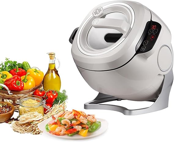 COYEUX 2000W Intelligent Automatic Cooking Machine, 6L Multi-Functional Food Processor, Smart Touch Screen/3 Gear Fire Adjustment/360 Rotating, for Stir Frying, Stewing, Cooking, and Soup Making