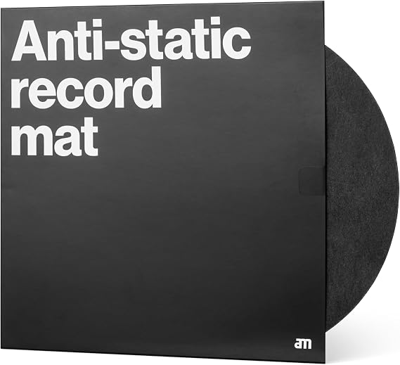 am Anti-Static Turntable Mat Carbon Fiber Felt Slipmat for 12-Inch Vinyl Record Players