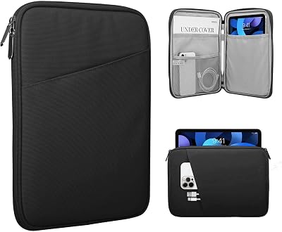 TiMOVO 9-11 Tablet Sleeve Bag for iPad 11-inch A16 2025, iPad 10.910.2| Air 11 Inch5th4th Gen. 10.9, Galaxy Tab A9A11Plus 11, Protective Bag with Pocket, Black