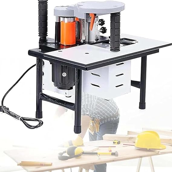 Benchtop Edge Bander,Woodworking Portable Edge Bander Banding Machine,1200w Benchtop Edge Bander Double Sided Gluing,with Speed Control