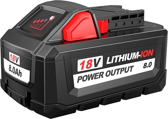 BULL-TECH 18V 48-11-1880 Replacement for Milwaukee m18 Battery 8.0AH,Compatible with All Power 18V Milwaukee Power+ Tools