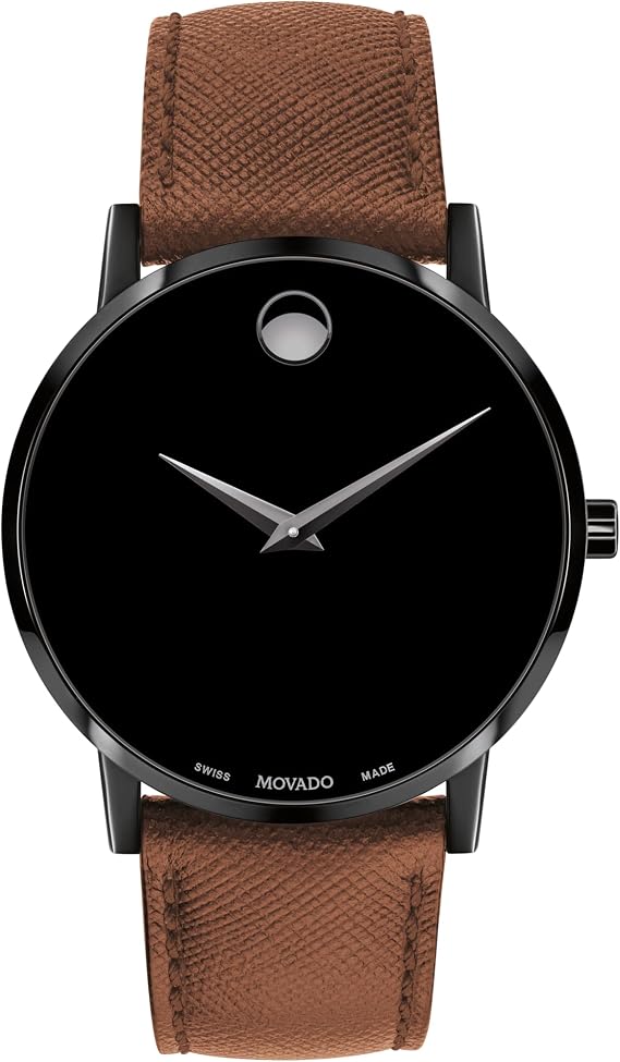 Movado Museum Classic Men's Watch - Swiss Quartz Movement, Calfskin Strap - 3 ATM Water Resistance - Classic, Luxury Fashion Timepiece for Him - 40mm