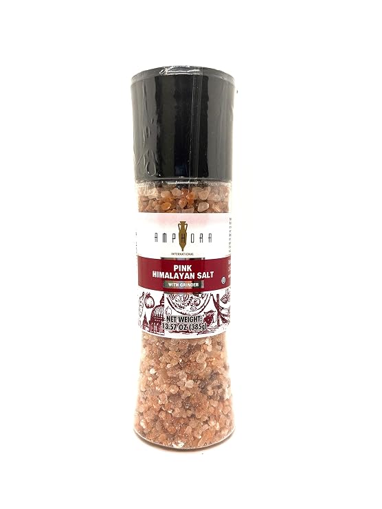 Amphora Kosher Pink Himalayan Salt With Grinder - 13.57 Oz (385gr)
