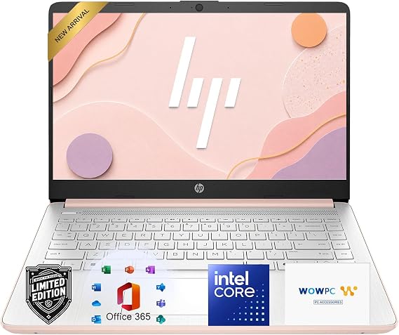 HP 14 inch Laptop Computer, Intel N150 CPU, 4GB RAM, 128GB SSD, Ultra-Quiet Design, Long Battery Life, Windows 11 with Microsoft 365, 2026 Edition