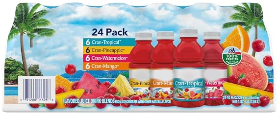 Ocean Sprays Tropical Juice Variety Pack, 10 Fluid Ounce Bottles, 24 Count