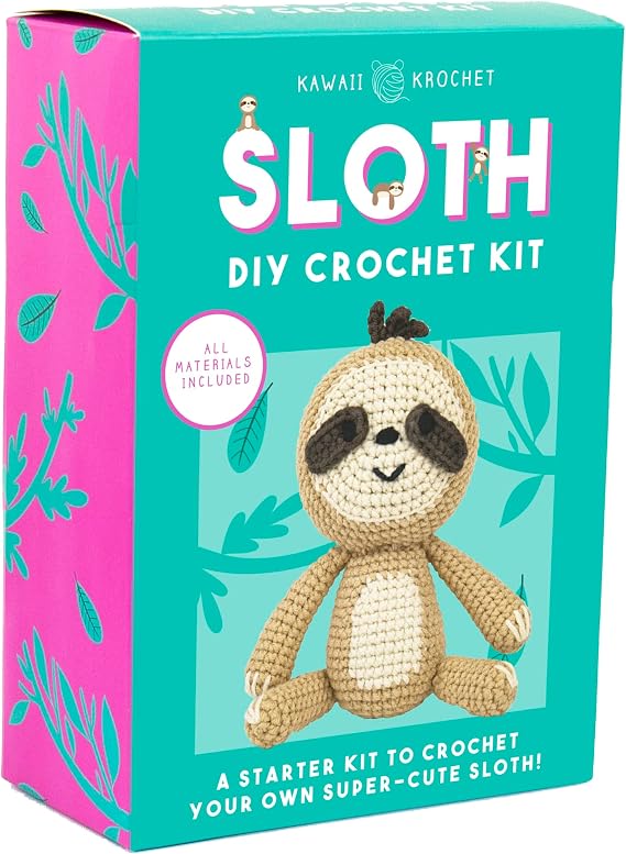 Gift Republic New Kawaii Krochet - DIY Sloth Crochet Kit