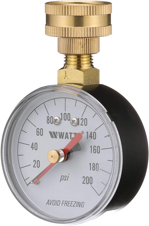 Watts Water Pressure Test Gauge 3/4" HT Hose Connection 0-300 psi