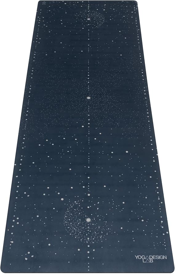 Yoga Design Lab Travel Yoga Mat 1.5 mm Thin Non-Slip Foldable Lightweight Mat/Towel Machine Washable with Carry Strap