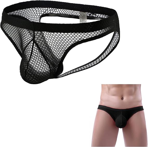 Mayoii Men's Mesh jock straps, Low Rise Breathable mens sexy underwear for the bedroom, Sexy mens lingerie