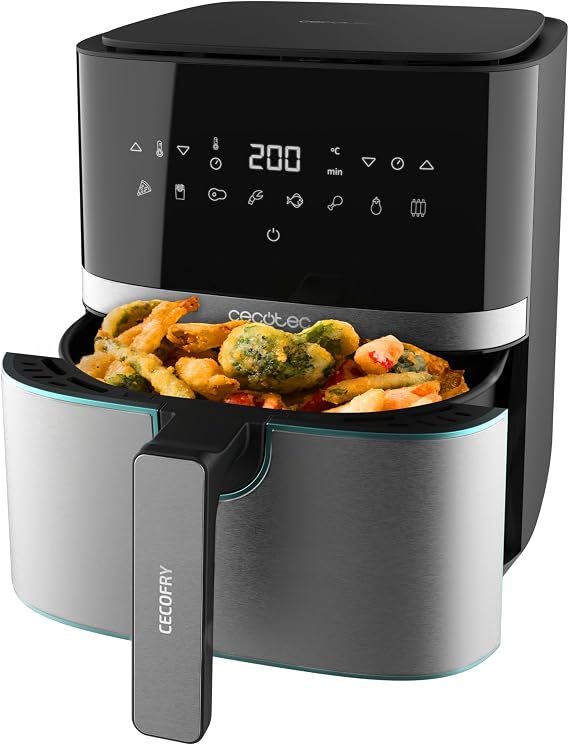 cecotec CecoFry 5500 Pro, 5.5L Air Fryer XL, 1700 W, PerfectCook Technology, 8 Cooking Modes