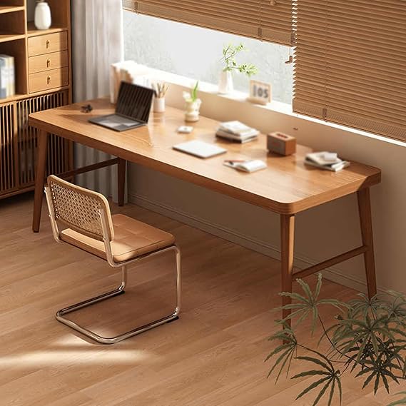 Real Wood Computer Desk, Small Office Simple Study Writing Workstation Gaming Table, Business Furniture for Home Study(100x50x75cm/39.4x19.7x29.5in)