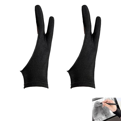 Drawing Glove Graphics Tablet Anti-Touch 3-Layer Black Universal