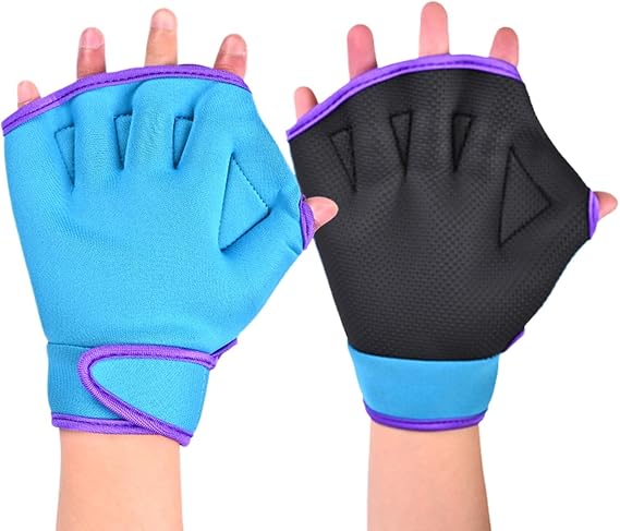 Swimming Resistant Gloves Webbed Gloves Aquatic Mittens | Swim Training Rubber Mittens, No Fading Diving Gear for Helping Upper Body Resistant
