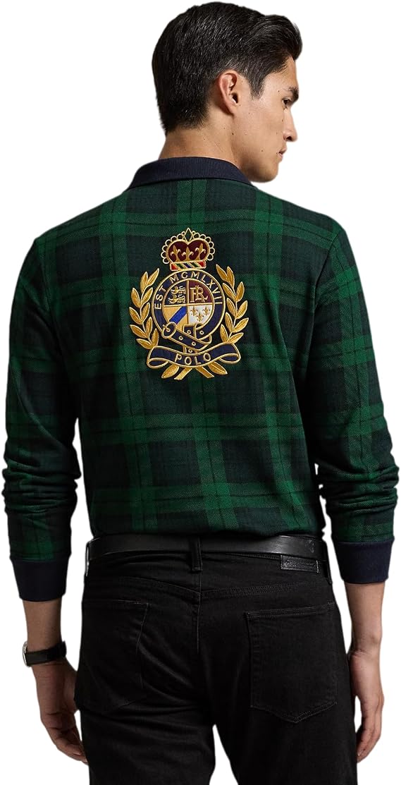 POLO RALPH LAUREN Classic Fit Long-Sleeve Brushed Mesh Polo Shirt