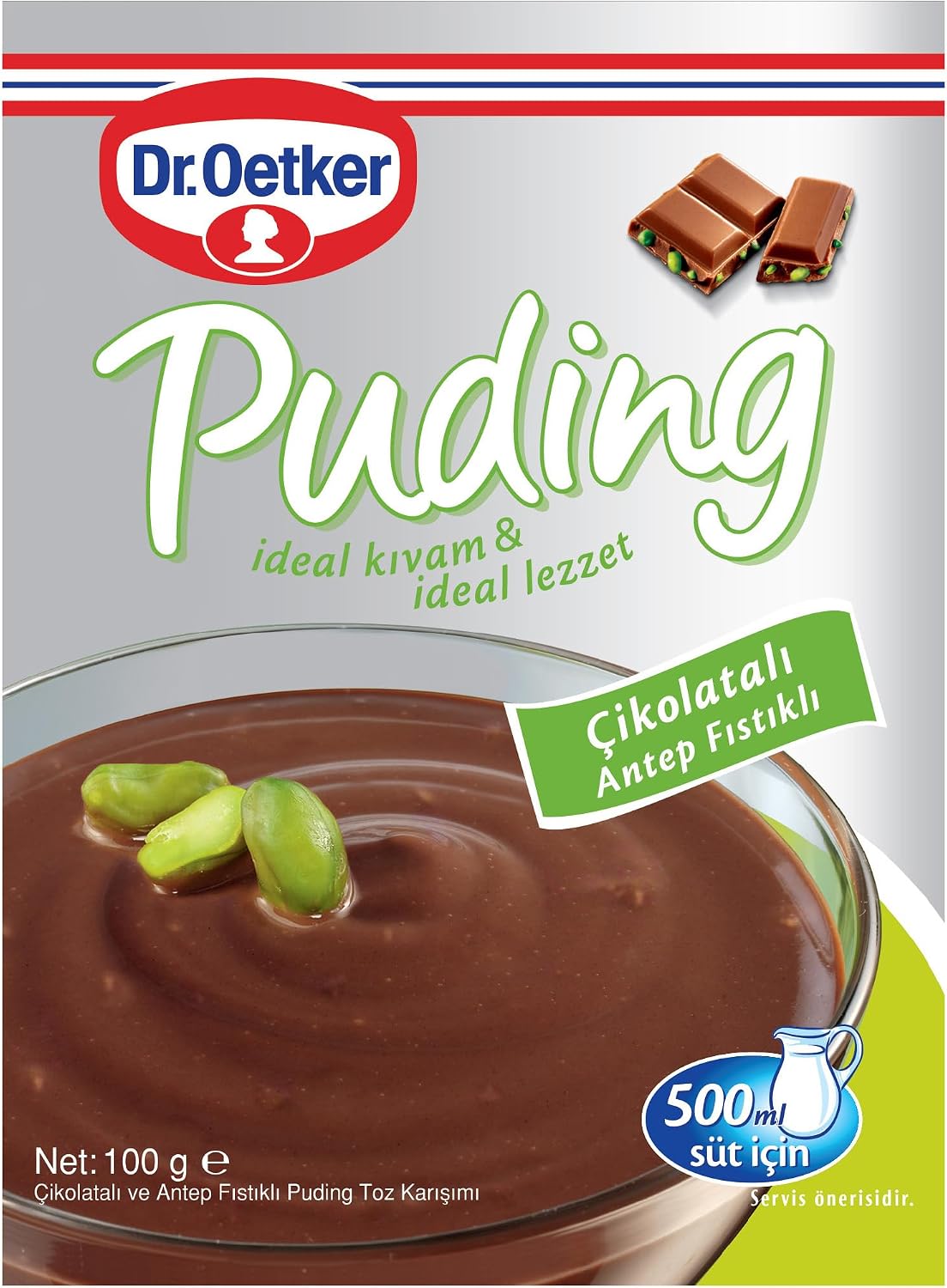 Dr. Oetker Puding Çikolatalı Antep Fıstıklı 100 Gr