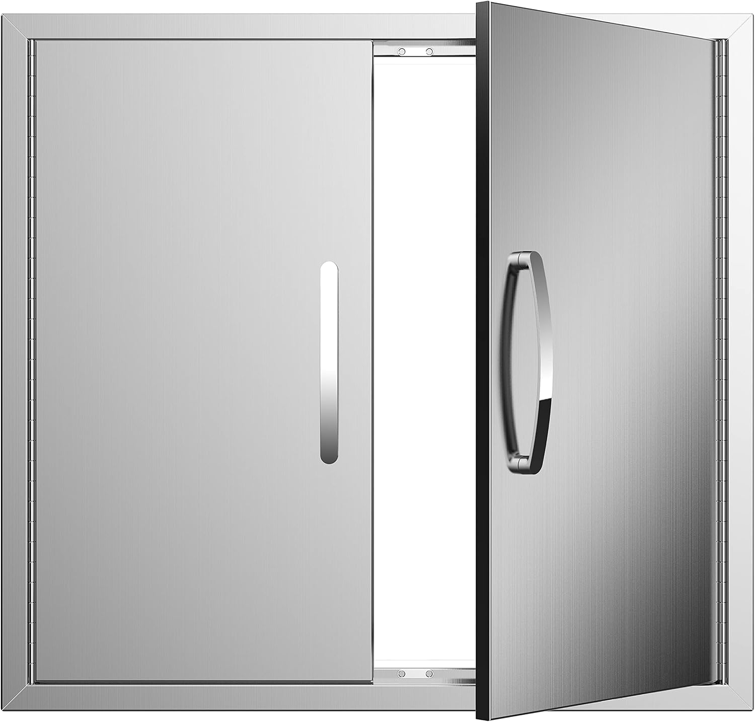BBQ Access Door 26W x 24H Inch, Stainless Steel Double BBQ Doors,Weatherproof Outdoor Kitchen Doors for BBQ Island Outdoor Kitchen and Outside Cabinet
