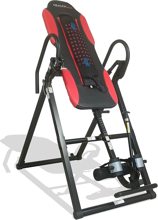 ITM5500 Invertiertisch mit fortschrittlicher Technologie mit Vibro-Massage und Wärme strapazierfähig bis zu 136 kg Schwarz/Rot